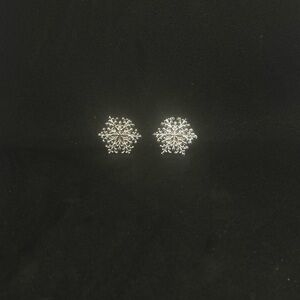 Elegant Silver Snowflake Earrings